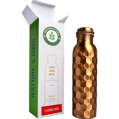 Měděná láhev na vodu vzor Diamant, 950 ml, Nature's Own