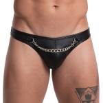 Svenjoyment Stylish Imitation Leather Thong 2111810 Black L