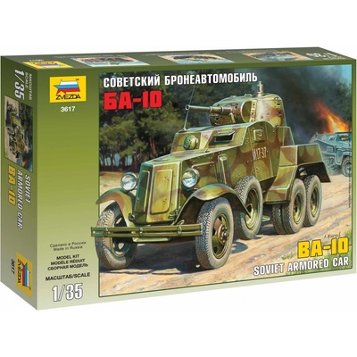 Zvezda Model Kit military 3617 Soviet Armo červenáCar BA-10 1:35