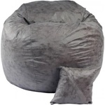PUFRELAX Комплект, Барбарон и декоративна възглавница, 450л. Matusalem - Smoke Grey, Перящ се калъф, Подходящ за деца, Пълнеж с микс от мемори пяна и дунапрен, Гама Premium (PUF-M-MP-PT-MNGRE) - topmarket