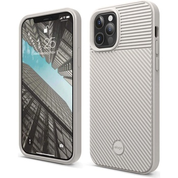 elago Cushion Case - удароустойчив силиконов (TPU) калъф за iPhone 12, iPhone 12 Pro (бежов)