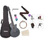 Cascha Carbon Fibre Acoustic Guitar Premium SET Black Matte Фолк китара