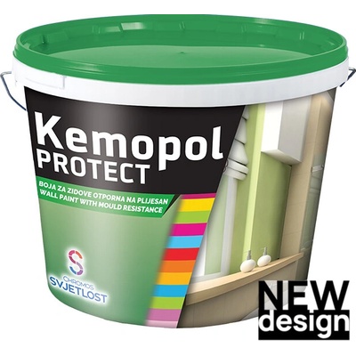 SVJETLOST KEMOPOL PREMIUM PROTECT Umývateľná protiplesňová farba Biela,5L