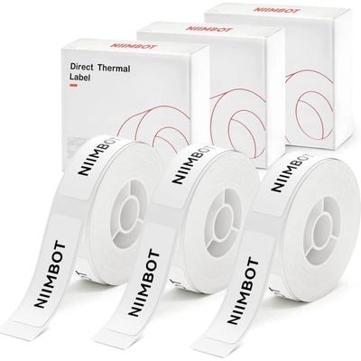 Niimbot štítky (set 3 velikostí): T12x40mm 155ks White / T15x30mm 195ks White / T15x50mm 125ks White