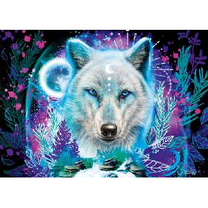 Schmidt Spiele - Puzzle Sheena Pike: Neon Arctic Wolf - 1 000 piese
