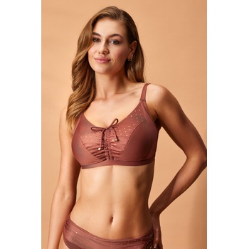 Image 1 of Astratex Горнище на бански костюм Glitter Brown протетичен за след мастектомия (P771GlitBrownP)