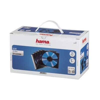 Hama CD Slim Jewel Case, pack 50 Pcs 1 дискове Прозрачен (51269) (51269)