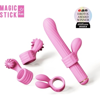 OTOUCH Magic Stick - вибратор със сменяеми накрайници (розов)