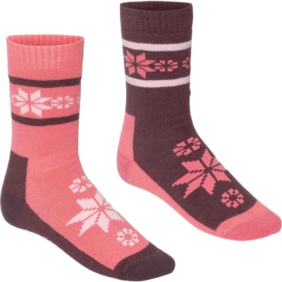 Kari Traa dámske ponožky RUSA SOCK 2PK Hnedá Ružová