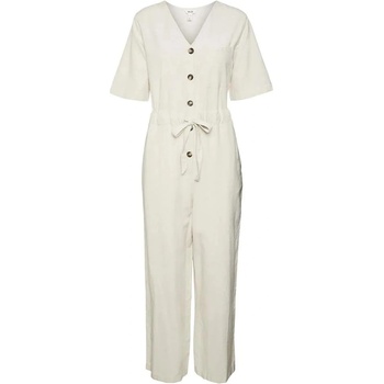 VERO MODA Гащеризон Vero moda Jazzlyn short sleeve jumpsuit - Beige (Natural / Detail Melange)