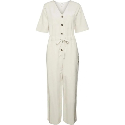 VERO MODA Гащеризон Vero moda Jazzlyn short sleeve jumpsuit - Beige (Natural / Detail Melange)