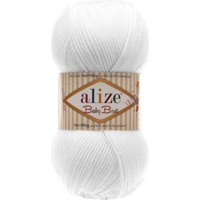 Alize Příze Baby best 055 - bílá