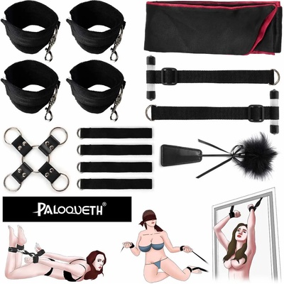 Paloqueth Bondage Set Suitable for Bed, Table or Door Black