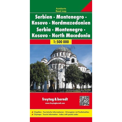 Autokarte Serbien Montenegro Mazedonien 1 : 500.000. Serbia Montenegro Macedoine Serbie Monténégro Macédonie. Serbia Monten