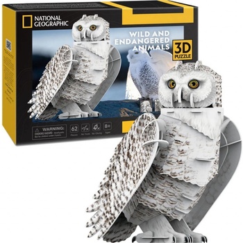 CubicFun 3D puzzle National Geographic: Sněžná sova 62 ks