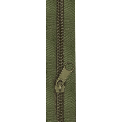 KORTEXIN Zipové pásmo 10mm dělitelné 55cm olivové