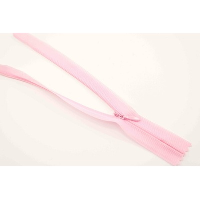 Nedeliteľný skrytý zips (3mm) rôzne farby - dĺžka 18 cm - 60 cm 18 cm Stredne ružová 1