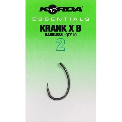 Korda Háčky Essentials Krank X Barbless 10ks Vel. 2