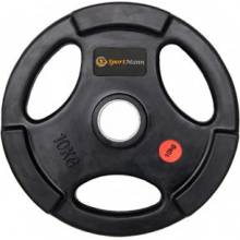 Sportmann Deluxe pogumovaný olympijský disk 10 kg 51 mm