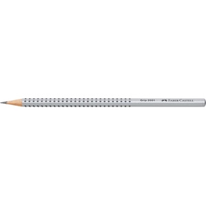 Faber-Castell Grip 2001 триъгълна сребърна 2H графитен молив FC117012 (FC117012)