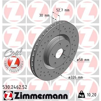 Brzdový kotúč ZIMMERMANN 530.2462.52 (530246252)