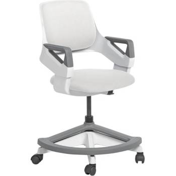 Image 1 of Carmen Детски стол Carmen CLEVER, дамаска, полипропиленова база, газов амортисьор, коригиране височина, бял (3520790_3)