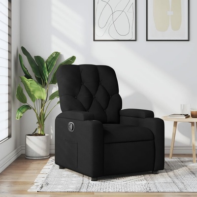 vidaXL 339050 Polohovací tmavě textil Černá