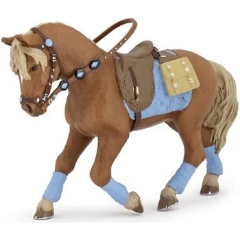 Papo - Фигурка за колекциониране и игра - Кафяв кон за езда (51544)