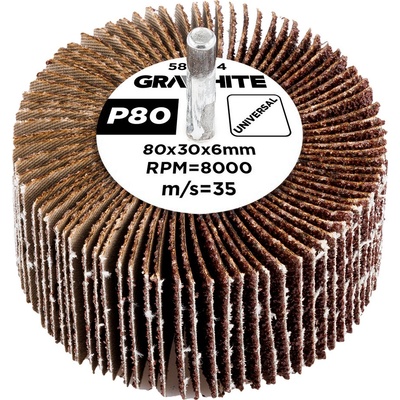 Graphite Lamelový kotúč 80 x 30 x 6 mm P80 58T384
