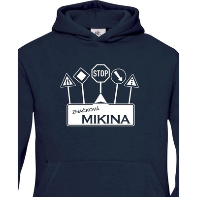 Dětská mikina s vtipným potiskem Značková mikina modrá