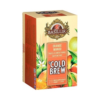BASILUR Cold Brew Orange Mango ovocný čaj 20 vrecúšok