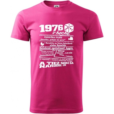 1976 v kocke tričko purpurové