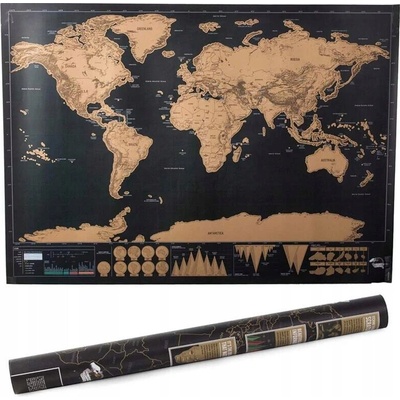 18183 Luckies of London Stieracia mapa sveta DELUXE 83x60cm
