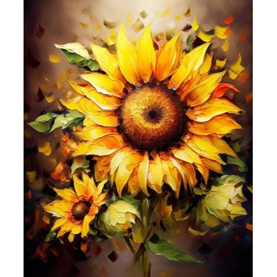 NORIMPEX Diamantové maľovanie Slnečnica 30 x 40 cm