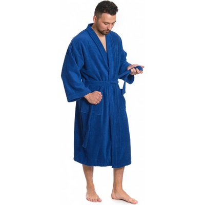 Interkontakt pánský župan KIMONO 03 Blue Navy