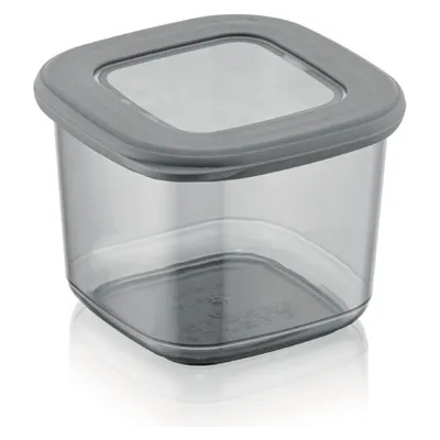 Horecano HOME-Кутия квадрат със силиконов капак 550ml АНТРАЦИТ (BNM-0698) (014844)