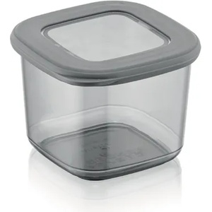 HORECANO HOME-Кутия квадрат със силиконов капак 550ml АНТРАЦИТ (BNM-0698) (014844)