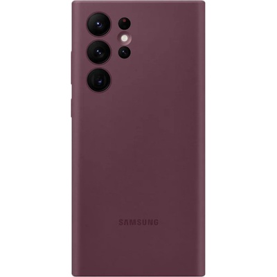 Samsung Гръб Samsung Silicone Cover за Galaxy S22 Ultra - Бордо, EF-PS908TEE