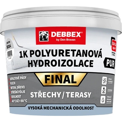 Den Braven 1K Polyuretánová hydroizolácia FINAL 13 kg - šedá