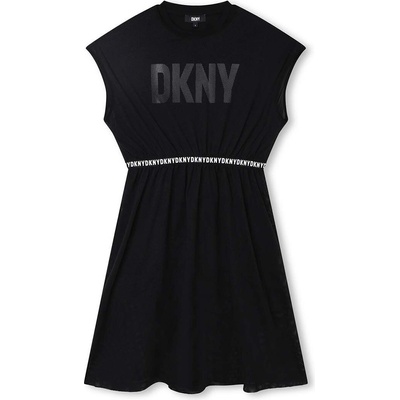 DKNY Детска рокля Dkny в черно къса разкроена (D32898.162.174)