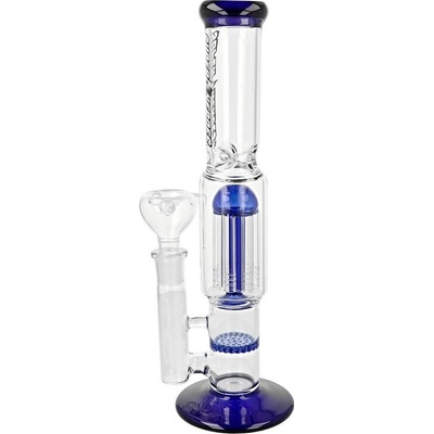 Super Heroes Skleněný bong s perkolací Ice Blue 30cm