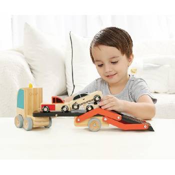 Classic World Дървена играчка - Автовоз с колички (53771)