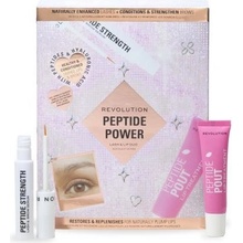 Makeup Revolution London Peptide Power Lash & Lip Duo sérum na riasy a obočie Peptide Strength Lash & Brow Serum 3 ml + balzam na pery Peptide Pout Lip Treatment 15 ml