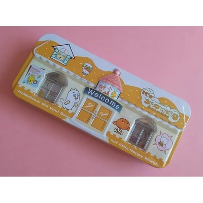 Метална кутия на две нива + малка кутийка - оранжева