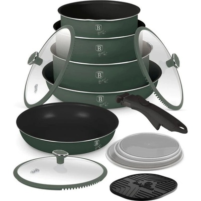 Berlingerhaus Sada nádobí s titanovým povrchem 13 ks Matte Green Collection