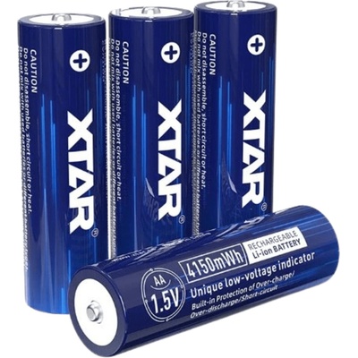 Xtar AA 4150mWh/2500mah-4 pcs AA 1.5V 4150MWH Battery (box +battery case)
