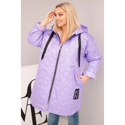 Kesi Plus Size s kapucňou a nápisom HOPE Žltá