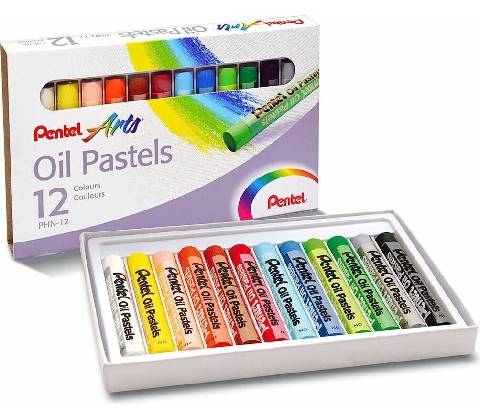 Pentel Pastely olejové kulaté 12 barev