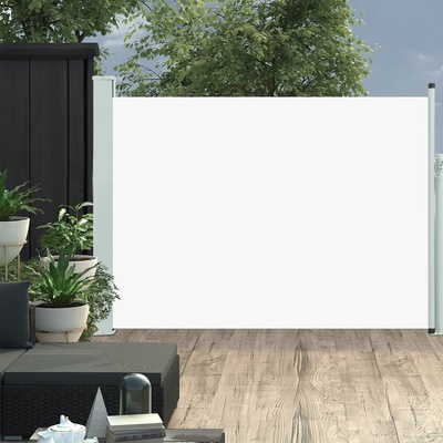 vidaXL Zatahovací boční markýza/zástěna na terasu 120 x 500 cm krémová