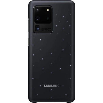 Samsung LED Cover EF-KG988CB - оригинален заден кейс, през който виждате информация от Samsung Galaxy S20 Ultra (черен)